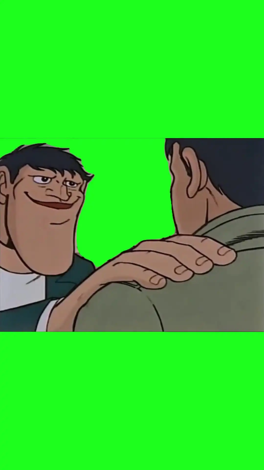 Tap on the shoulder meme Green Screen