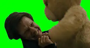 Ted vs John Bennett hotel room fight green screen