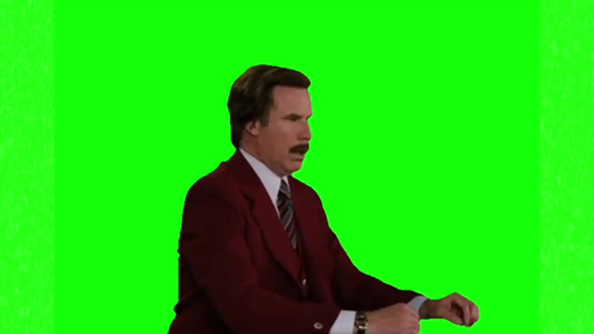 The Anchorman Screaming Meme green screen