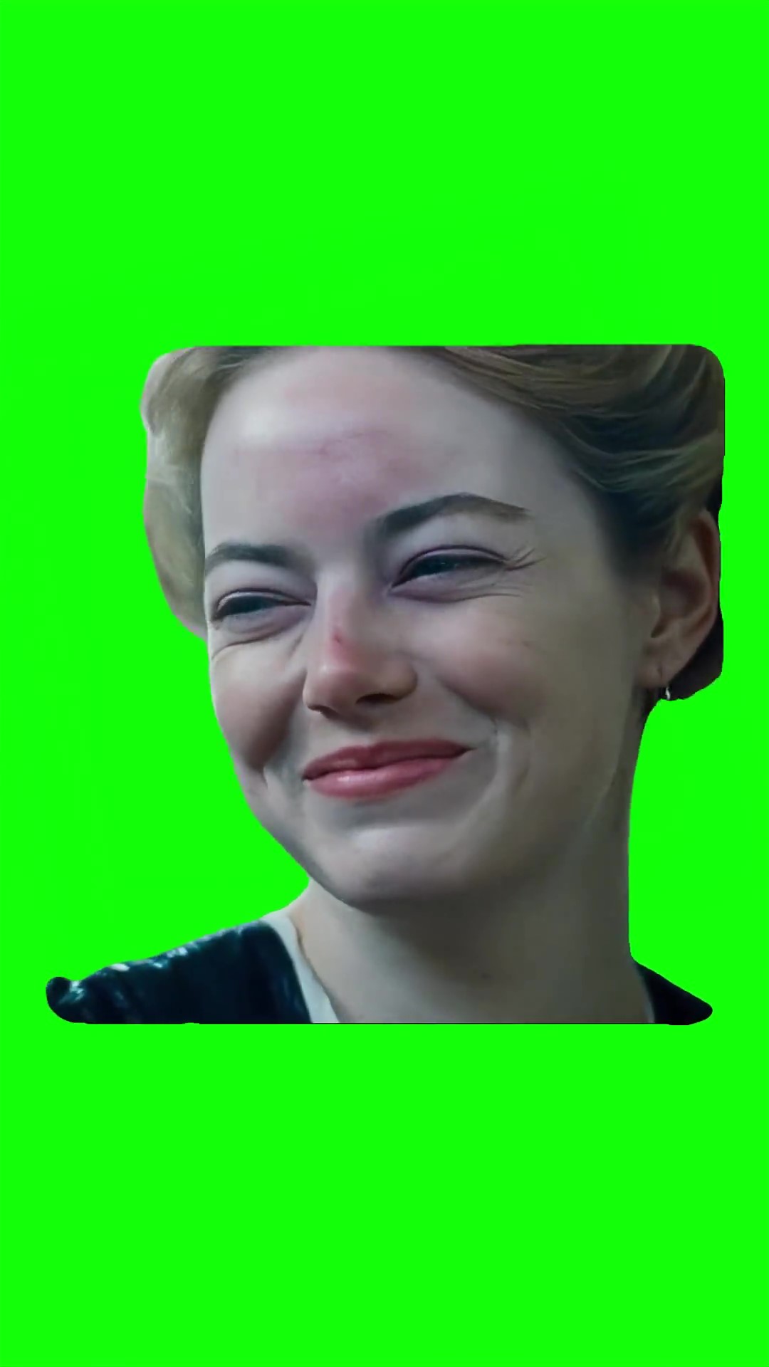 The awkward smile meme Green Screen