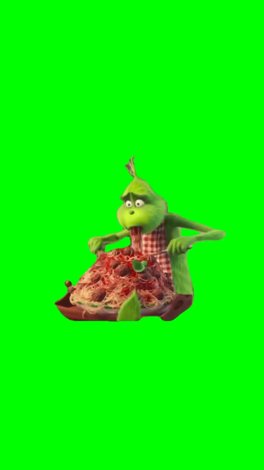 The Grinch Emotional Eating green screen