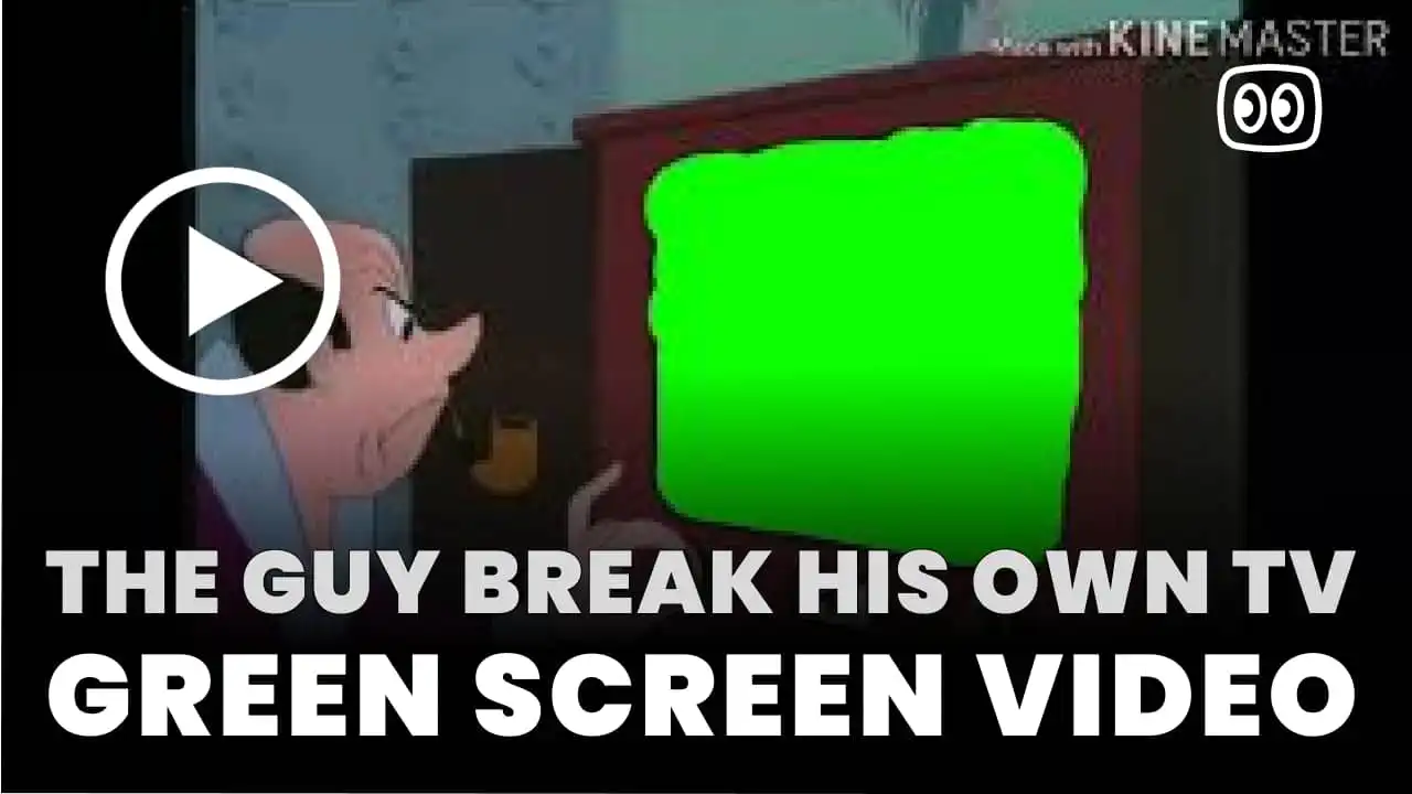 The Guy Break His own TV Green Screen