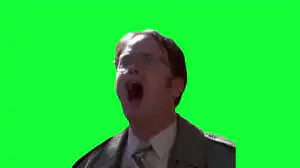 The Office Dwight running to billboard