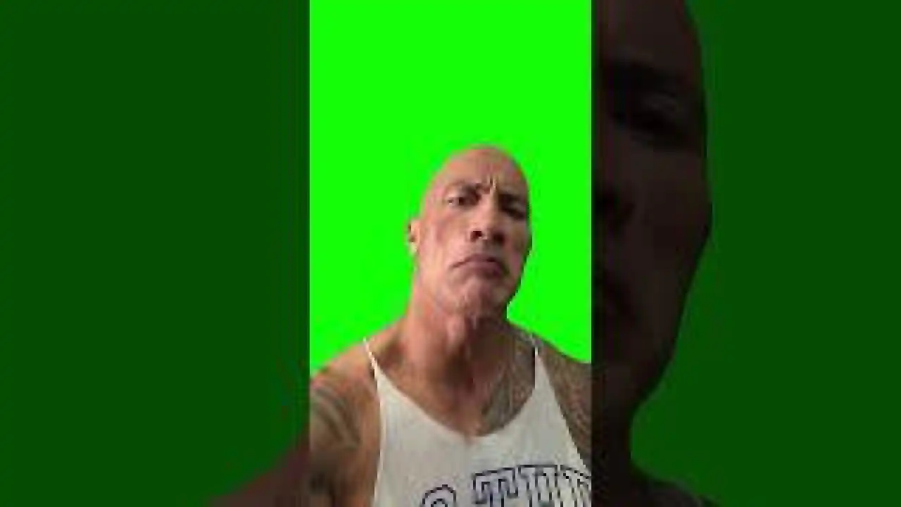 The Rock Eyebrow Raise Green Screen
