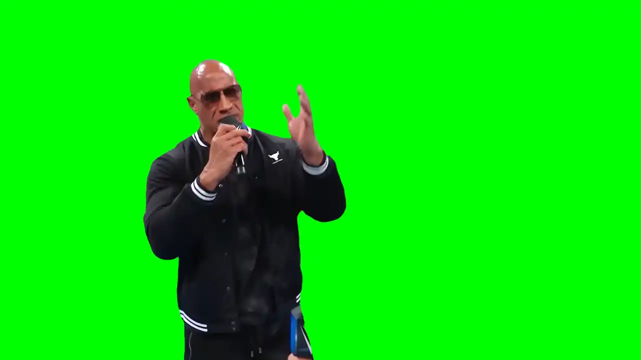 The Rock Shut Your Bitch Ass Up Green Screen