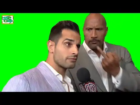 The Rock Uses the Wrong Emote Meme Green Screen