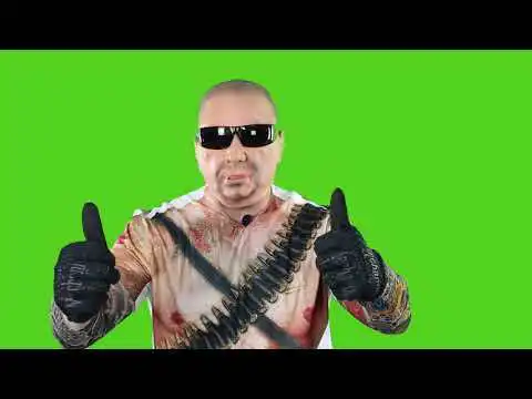 thumbs up for you buddy mafia gangster overlay free to use Green screen
