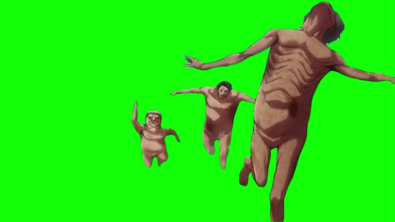 Titans Running Meme Green Screen