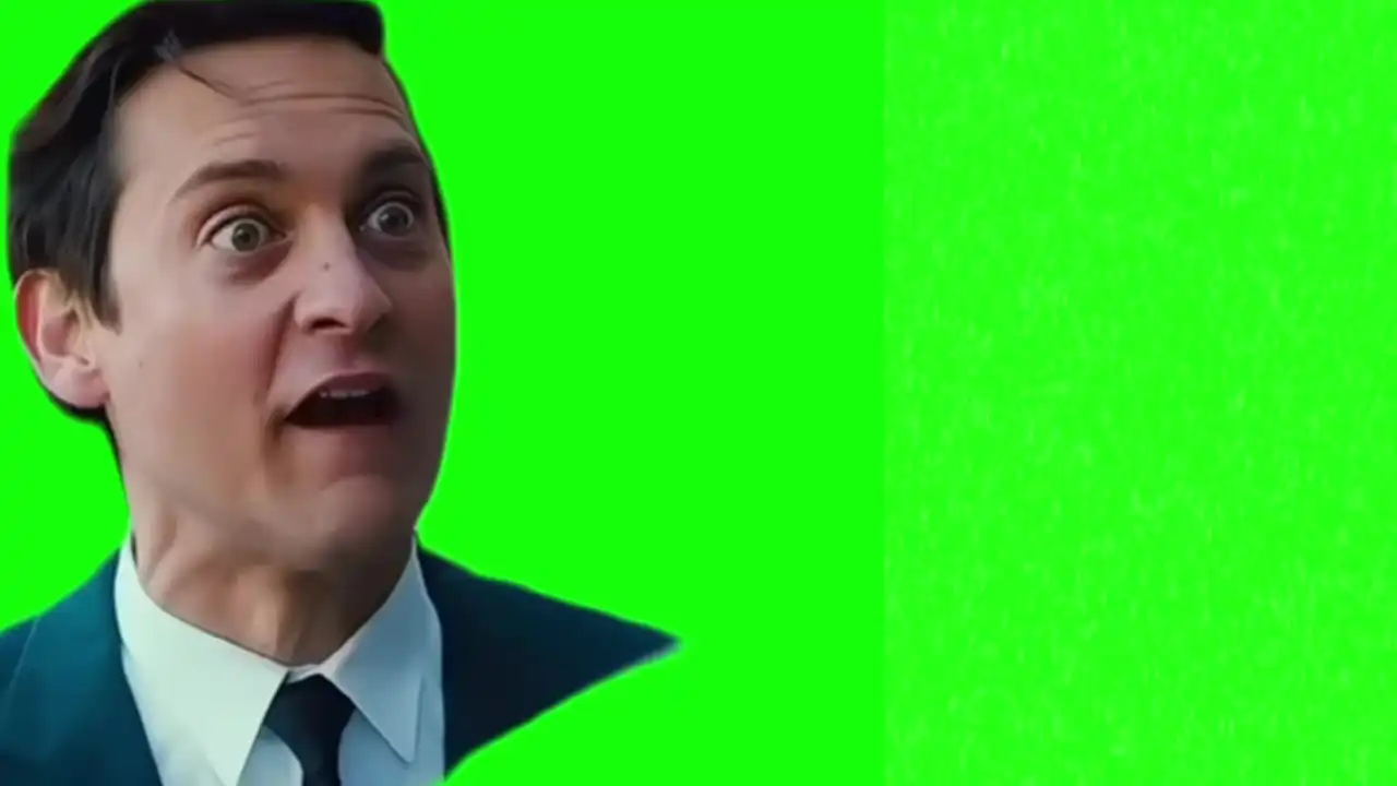 Toby Maguire they stole it meme green screen