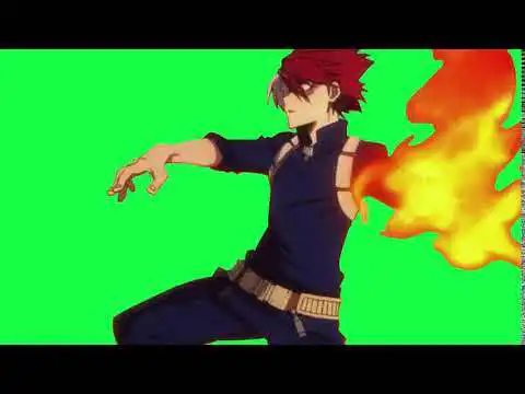 Todoroki My Hero Academia Green Screen