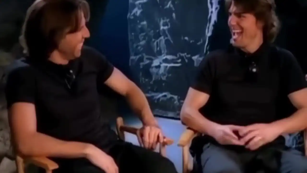 Tom cruise and stunt double match laughs meme
