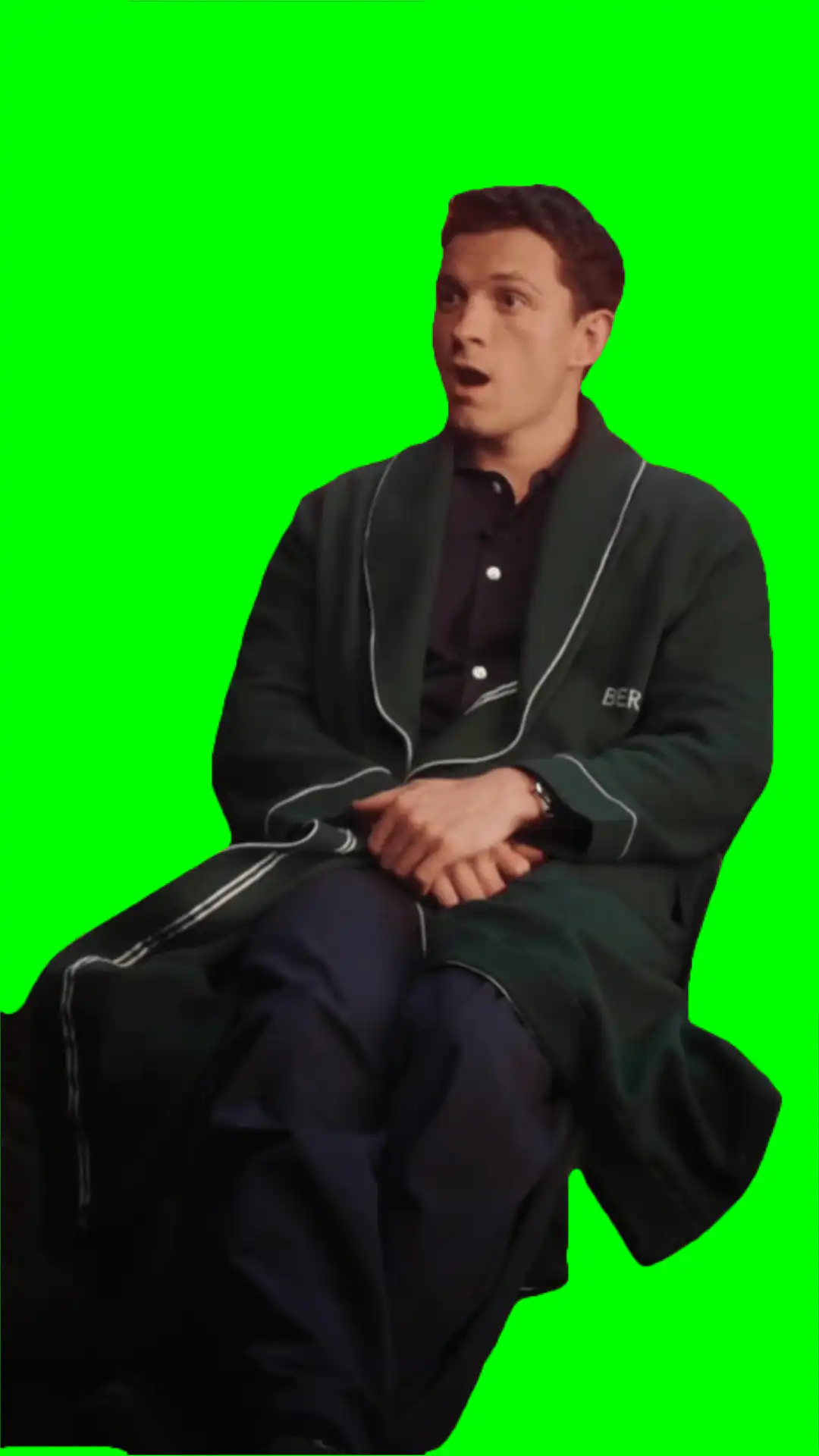 Tom Holland Suprised! shut up Meme Green Screen