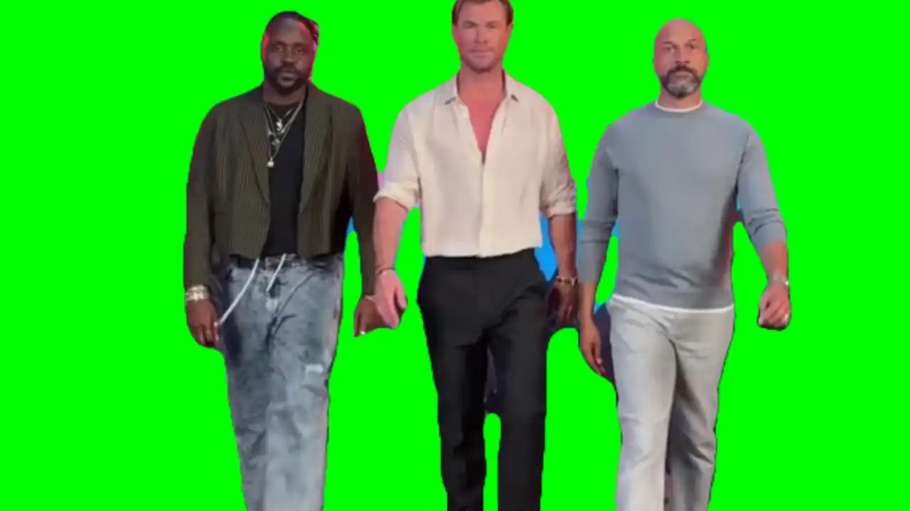 Transformers Cast Walk Trend Meme green screen