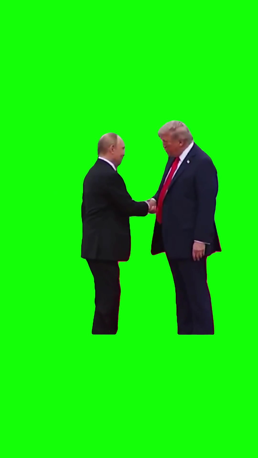Trump and Putin handshake meme Green Screen
