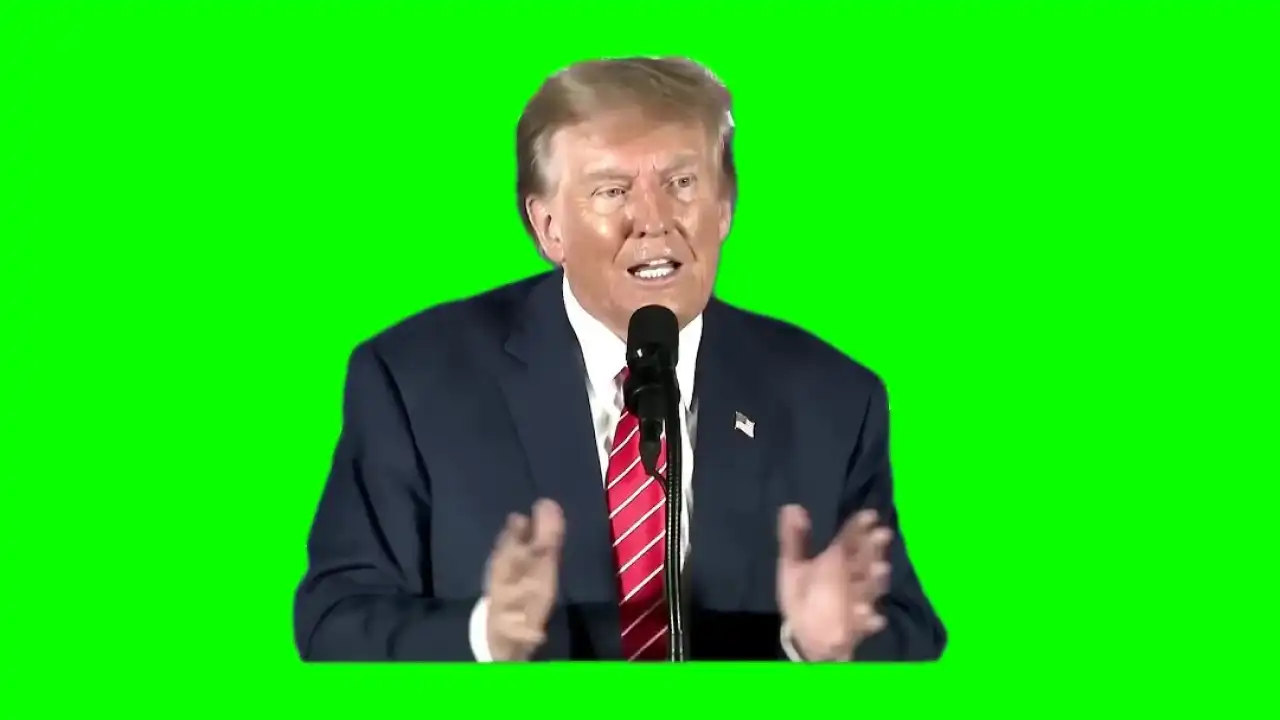 Trump- ding ding bong meme green screen