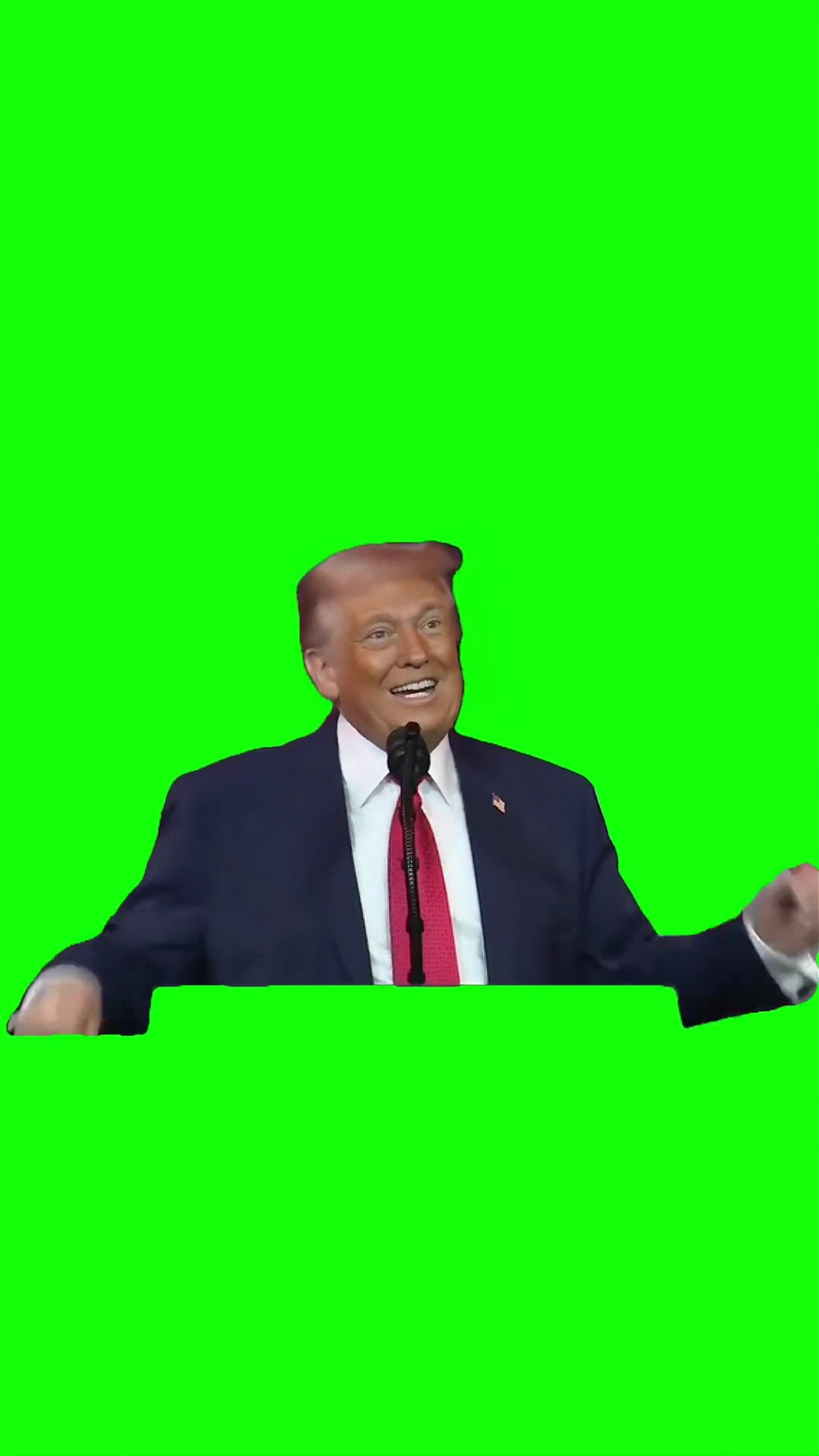 Trump doing Oui Green Screen Meme