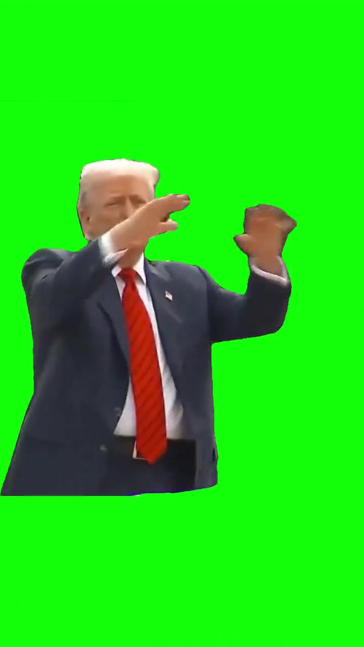 Trump gesturing Meme Green Screen