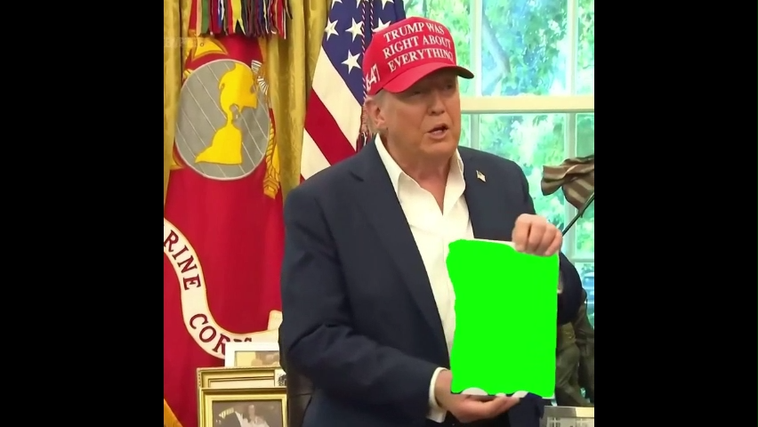 Trump Holding Green Screen Memes