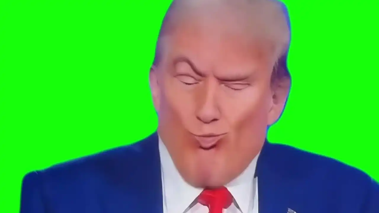 Trump Rizz Meme Green Screen