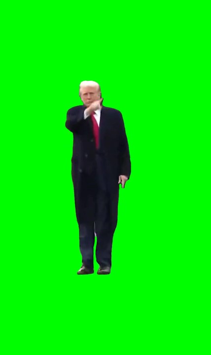 Trump showing X Meme Green Screen