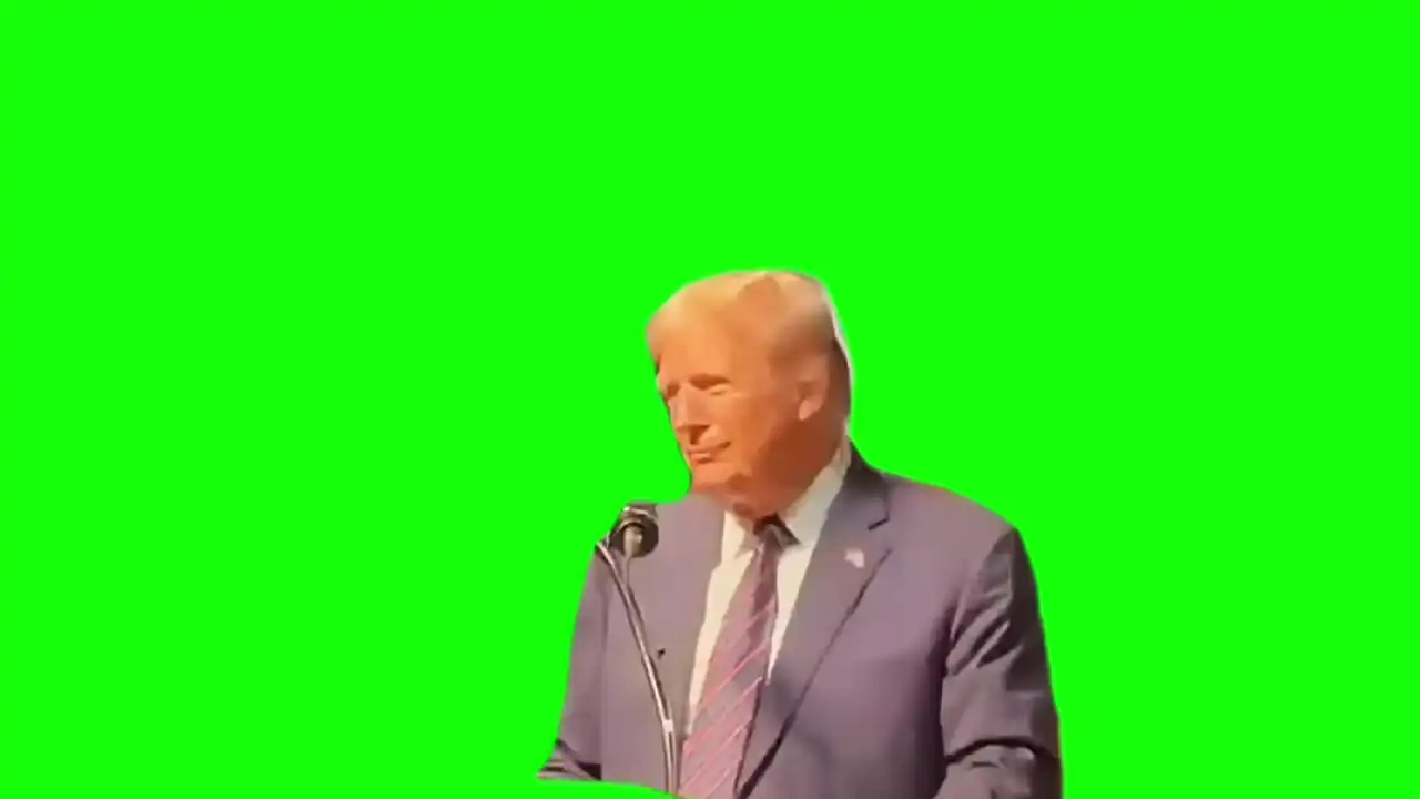Trump speech fight fight fight meme green screen