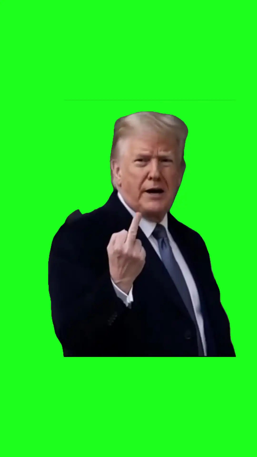 Trumps shows the bird Green Screen Meme