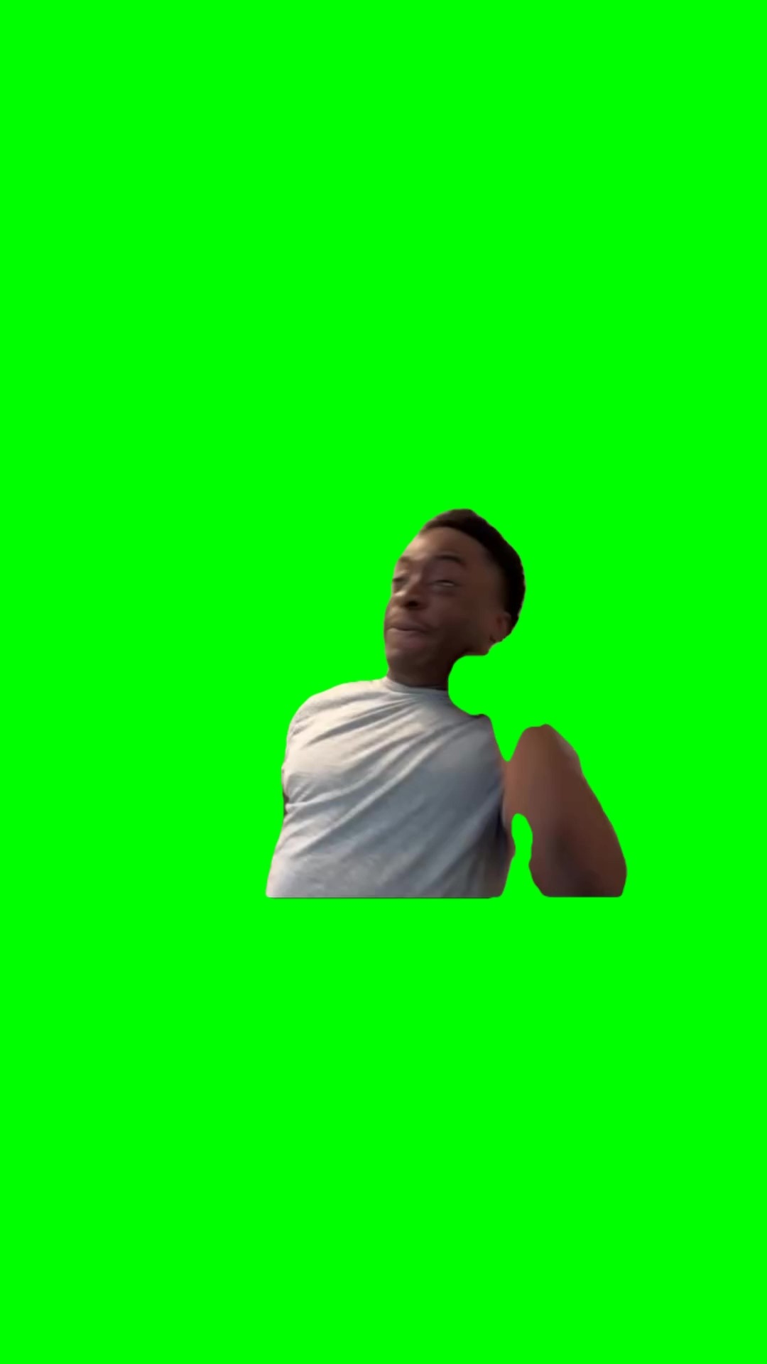 Tryna hold in that pain meme green screen