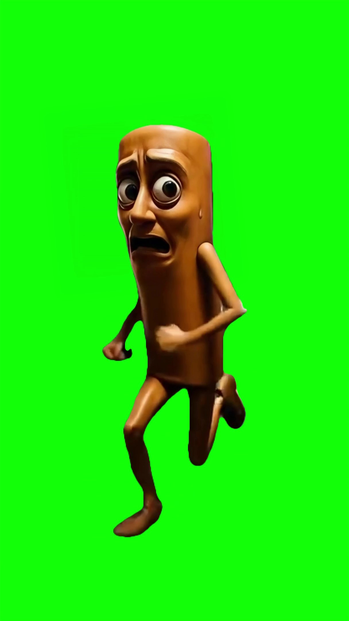 Tung tung running away Meme Green Screen