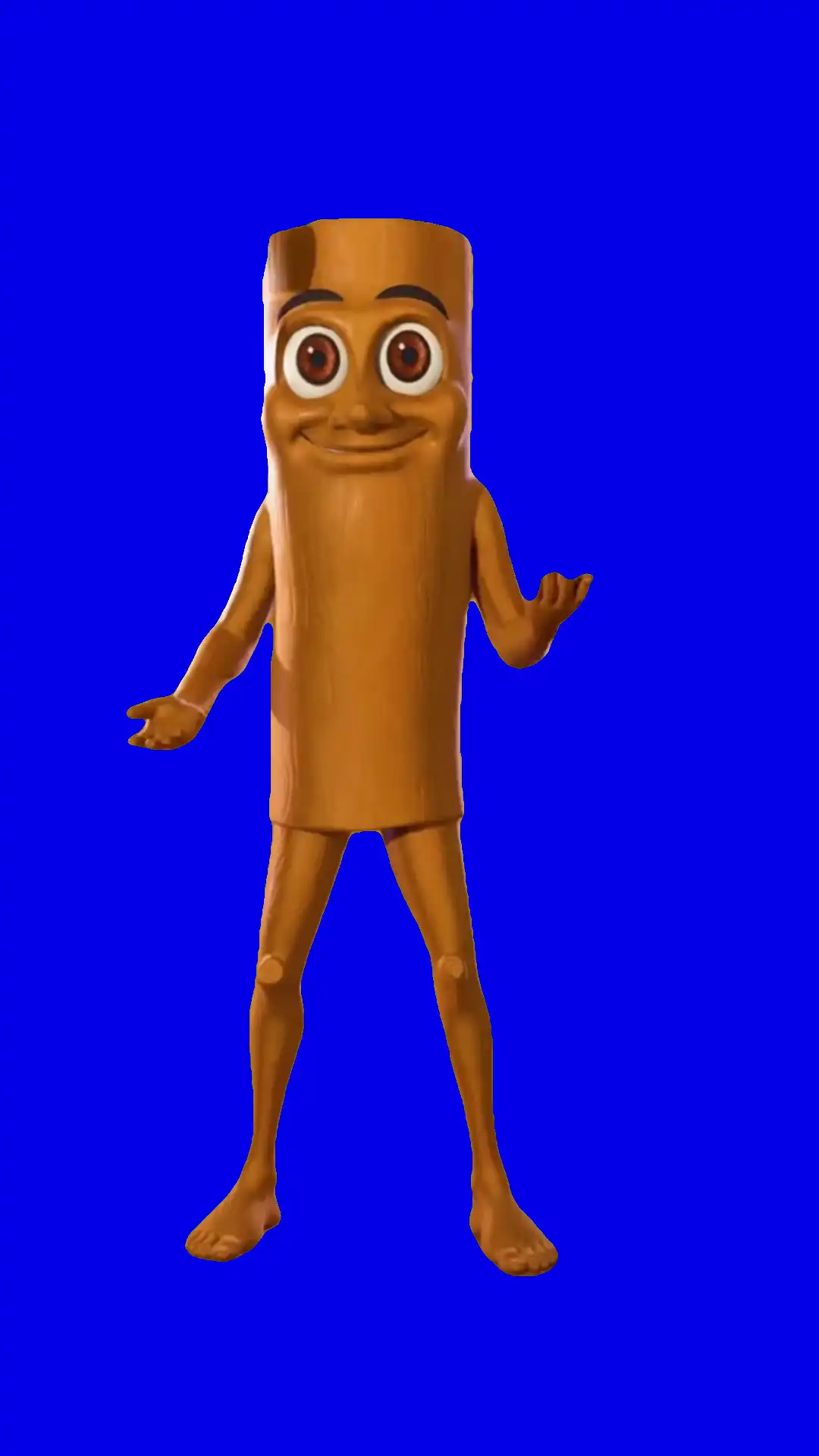 Tung Tung Tung Sahur & Ballerina Cappuccina in Fortnite Blue Screen