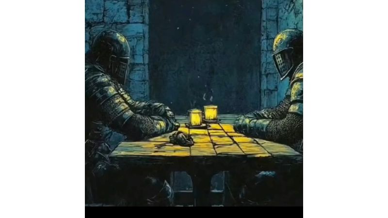 Two Soldier sitting on table Viral Instagram Meme Video