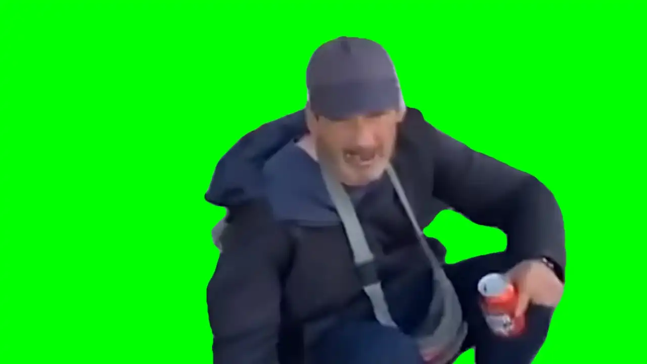 un cafe meme green screen