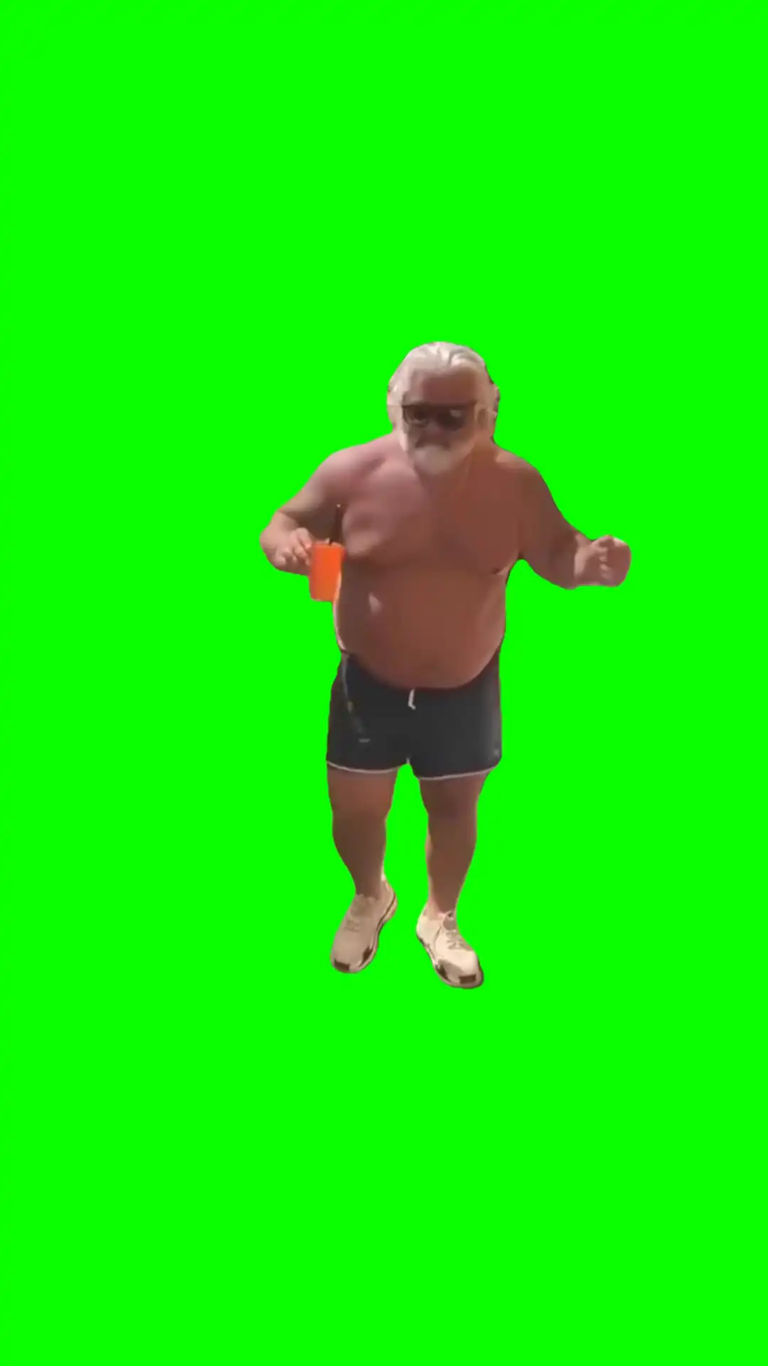 Uncle dancing green screen