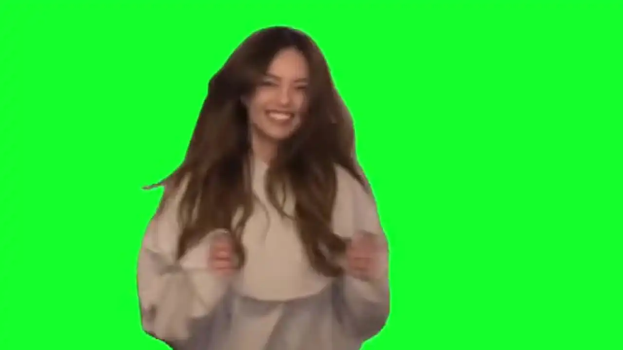 Valkyrae summer emote Green Screen