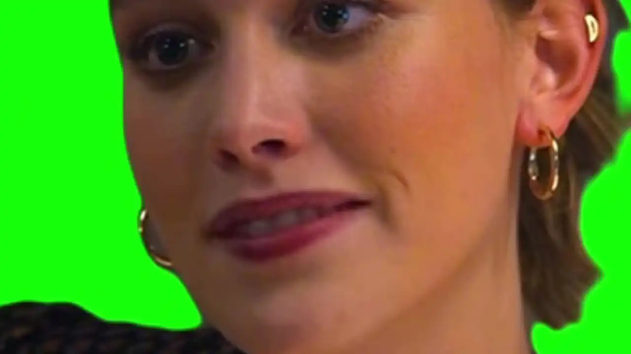 Victoria Pedretti Admiring Meme Green Screen