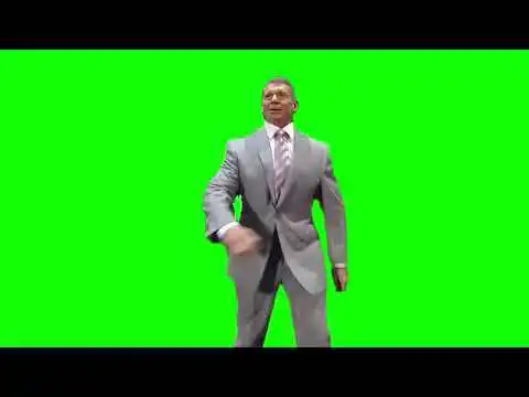 Vince McMahon walking green screen