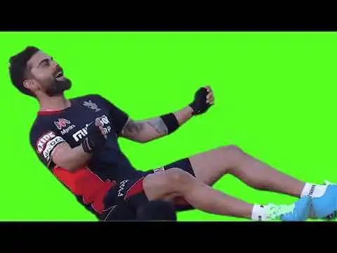 Virat Kohli Dance Warmup Green Screen