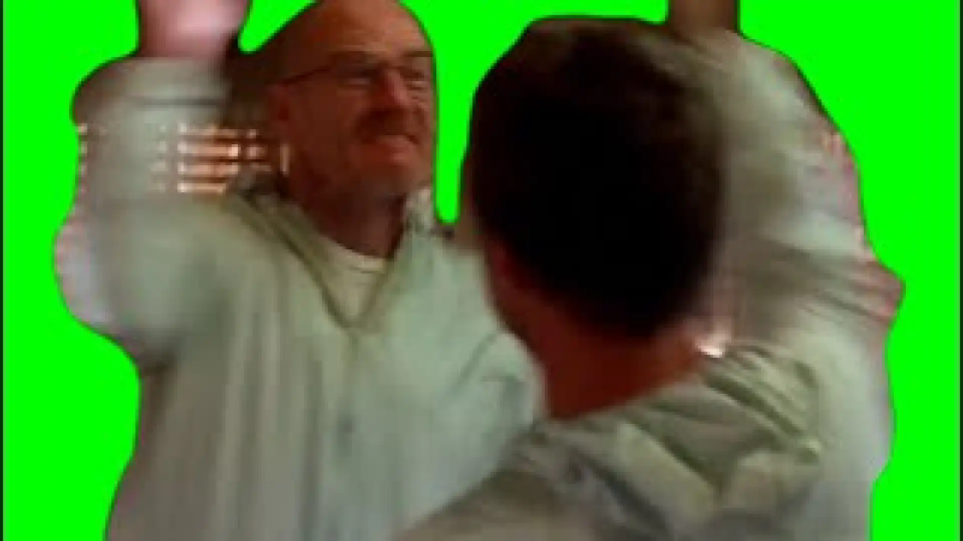 Walter White Jessie Pinkman Celebration Scene Green Screen