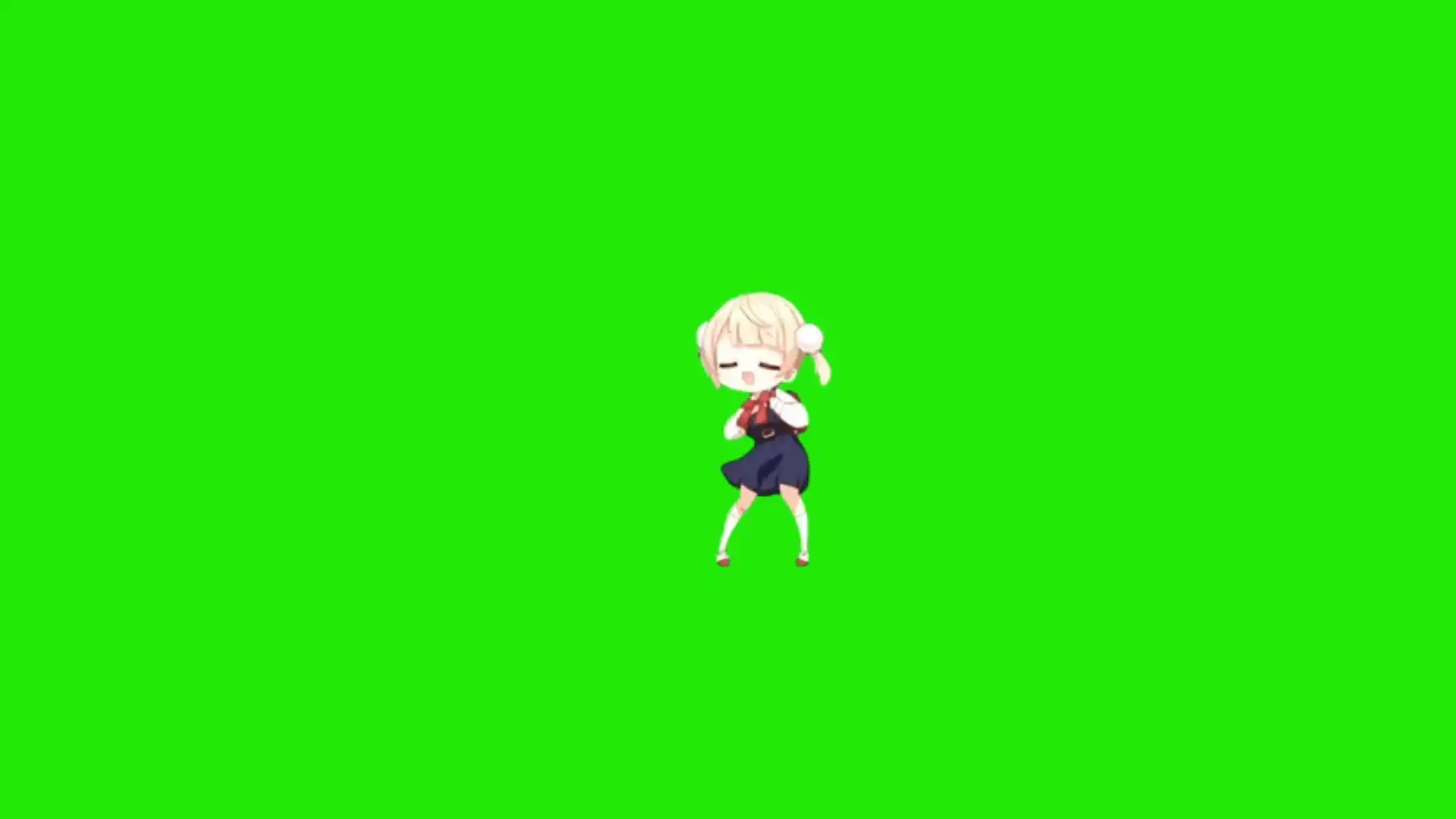 Watch my 9mm go bang Loli dance meme green screen