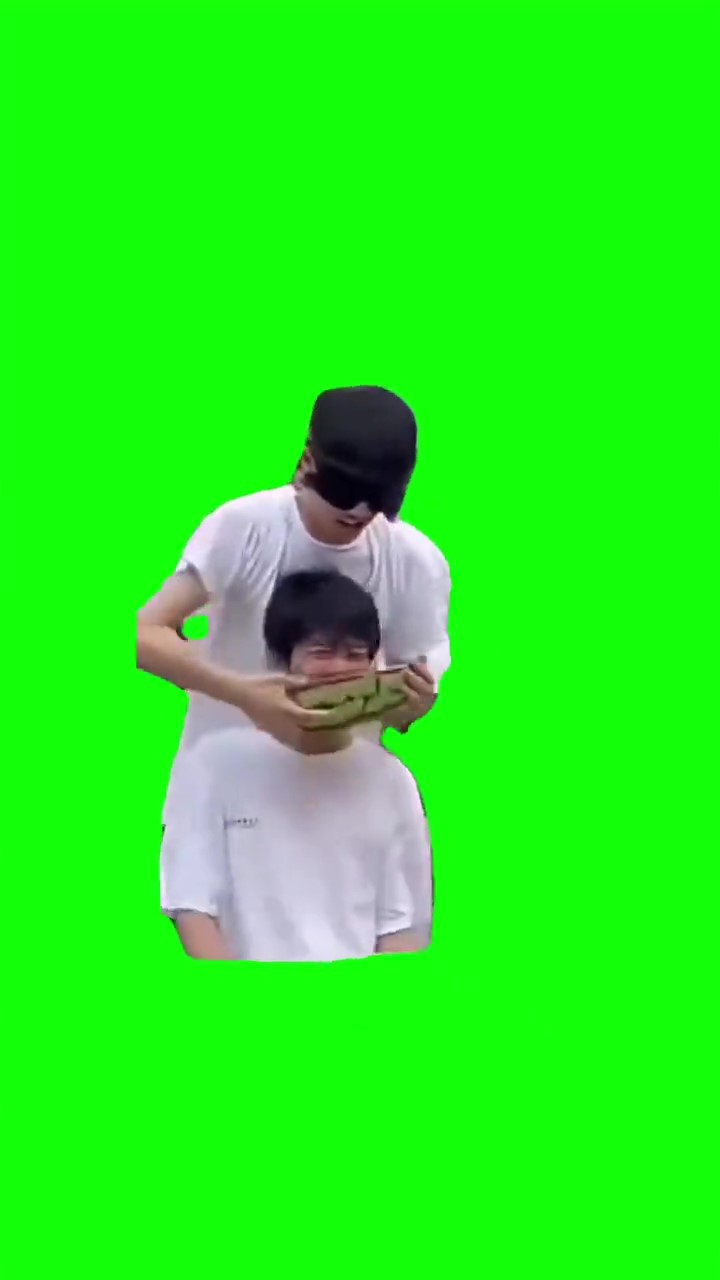 watermelon whiplash meme Green Screen
