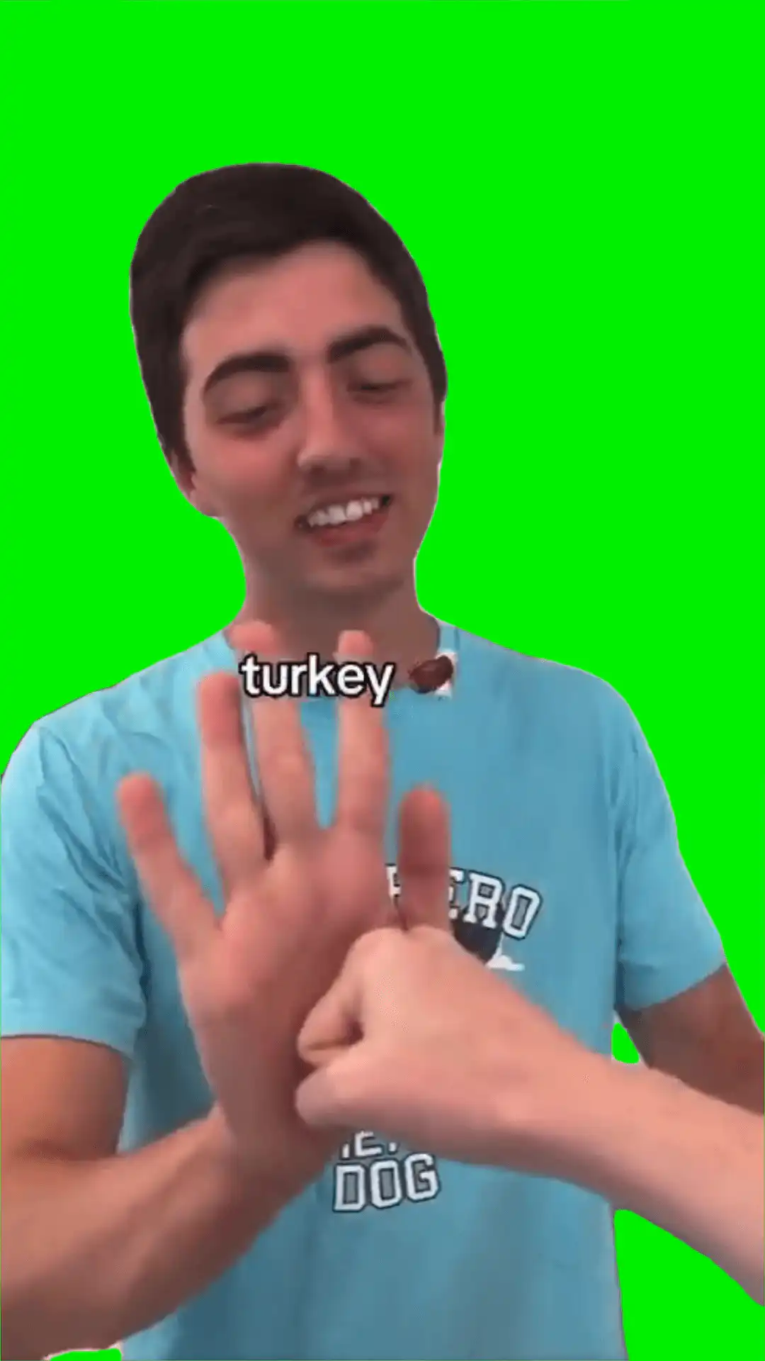 Weird Handshake green screen