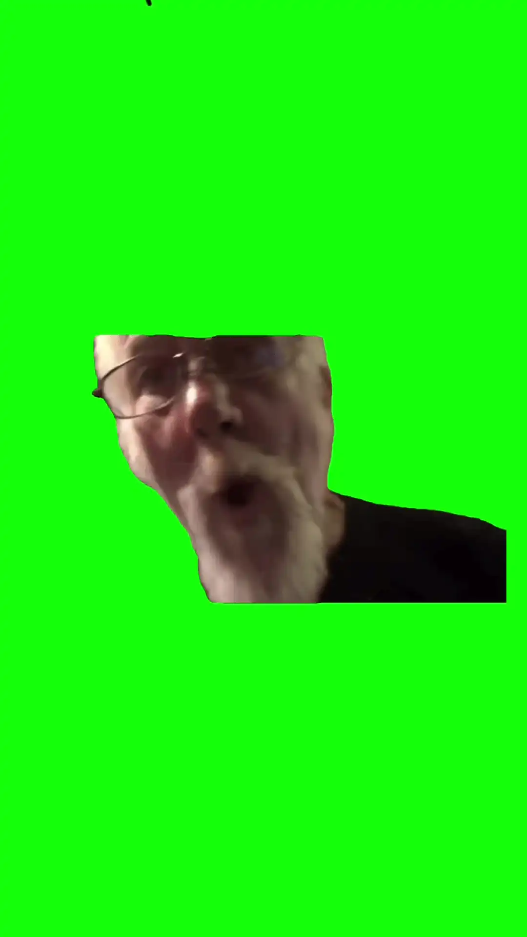 What aw hell nah grandpa meme green screen