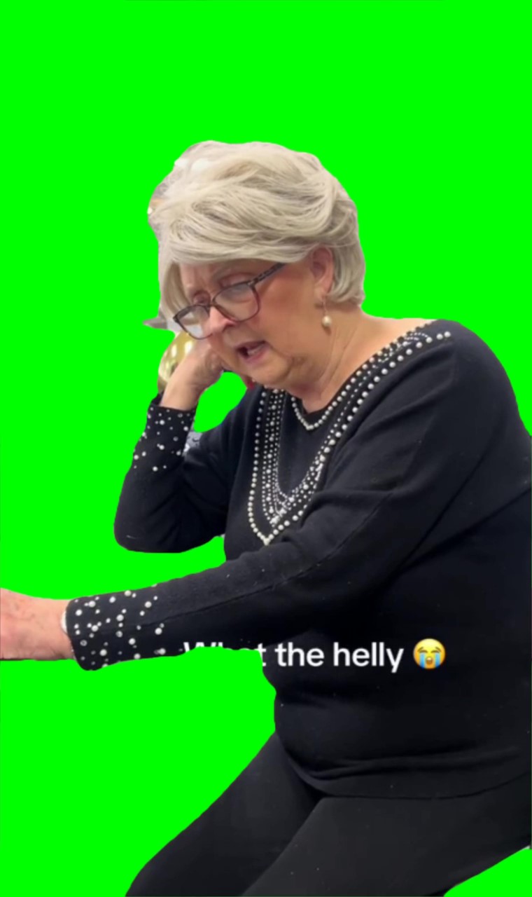 what the Helly Meme green screen