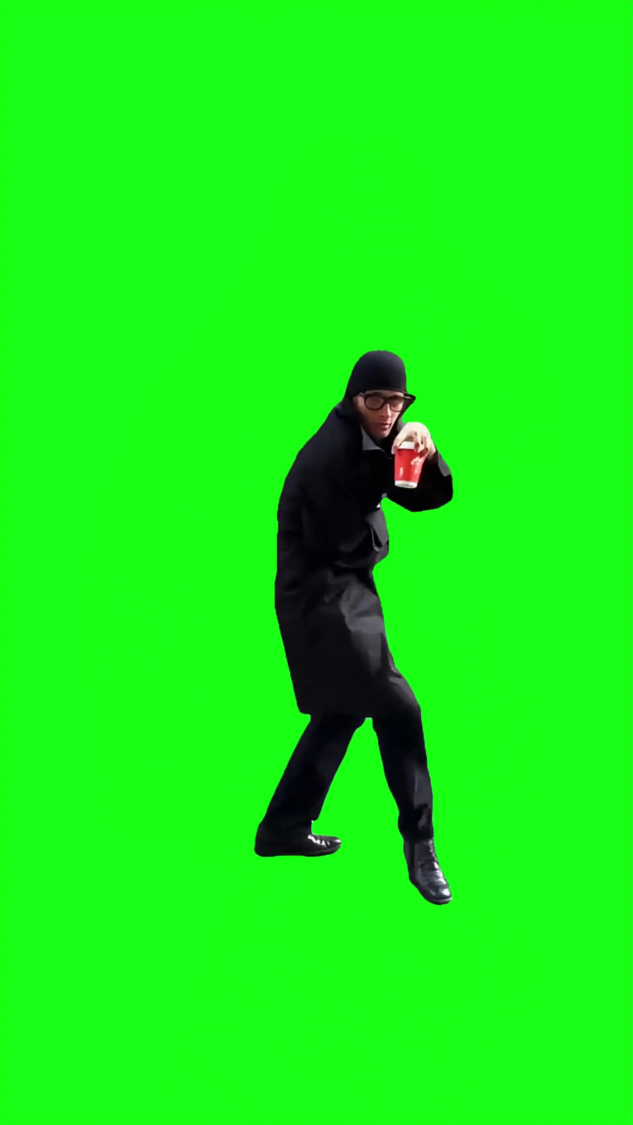 When coffee kicks in Green Screen Meme