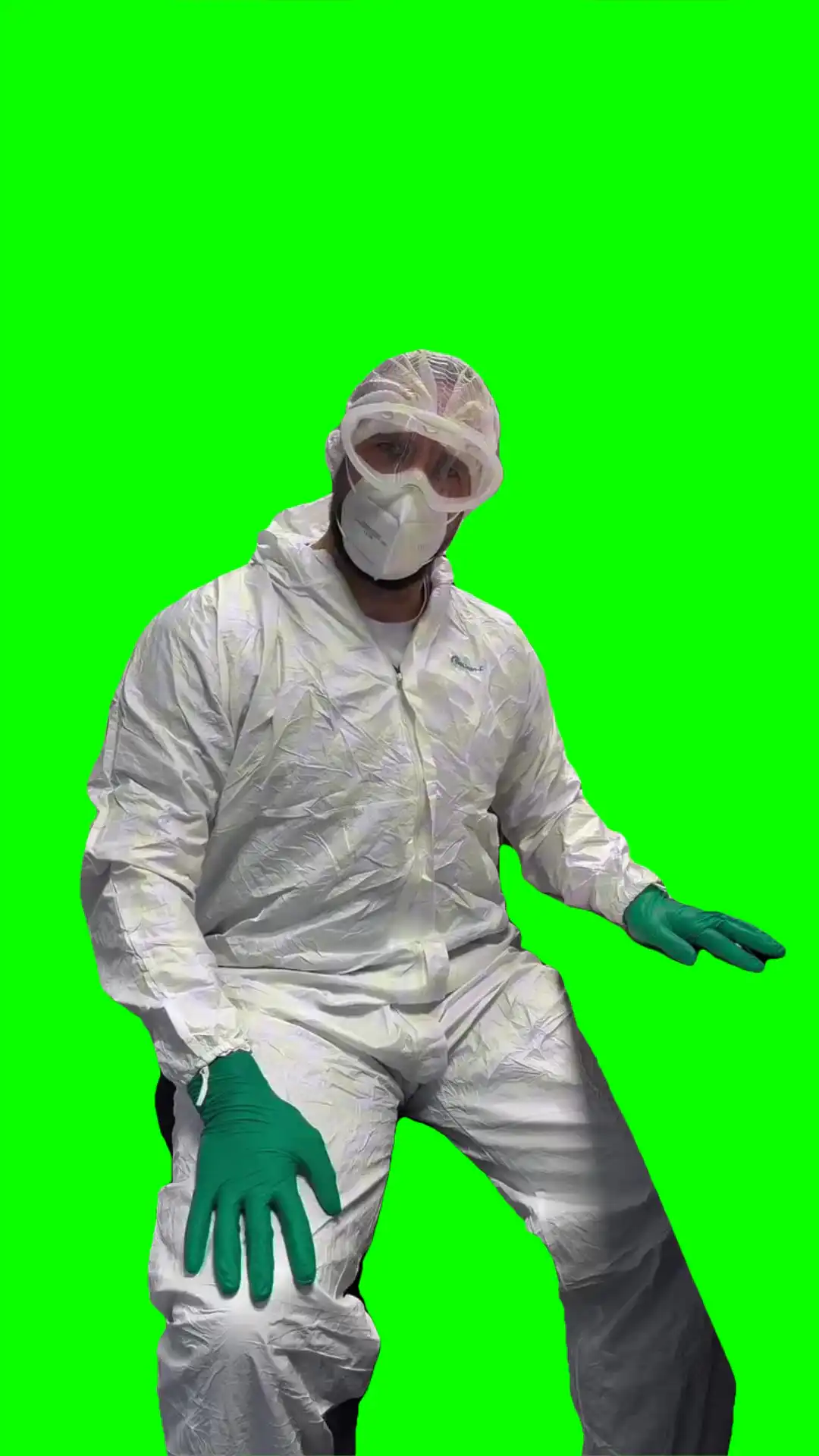 When patients Coughs Meme green screen