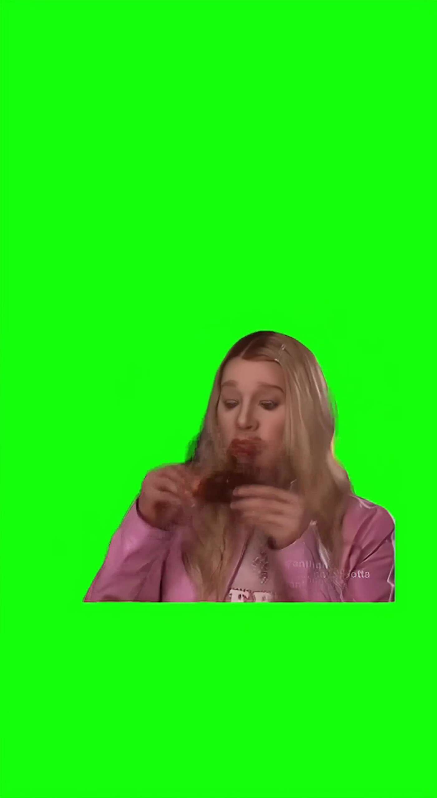 White chicks eating Green Screen Meme