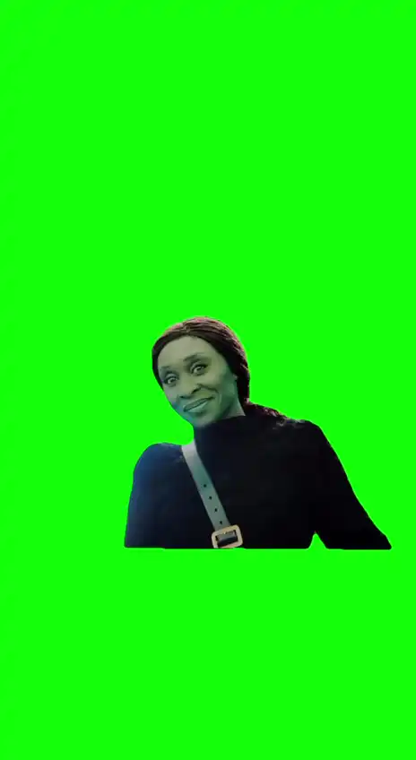 Wicked, Glinda Waiving to Elphaba Meme green screen