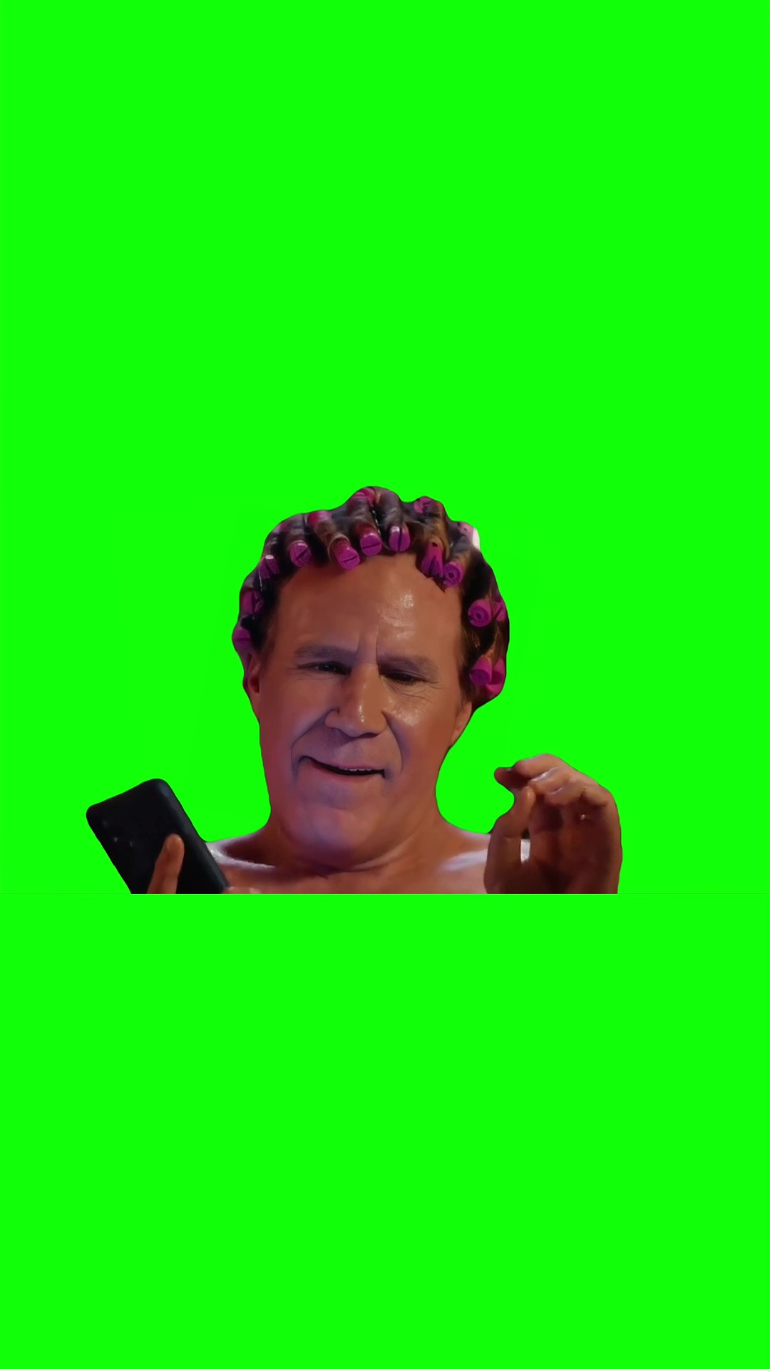Will Ferrell taking a bath Green Screen Meme