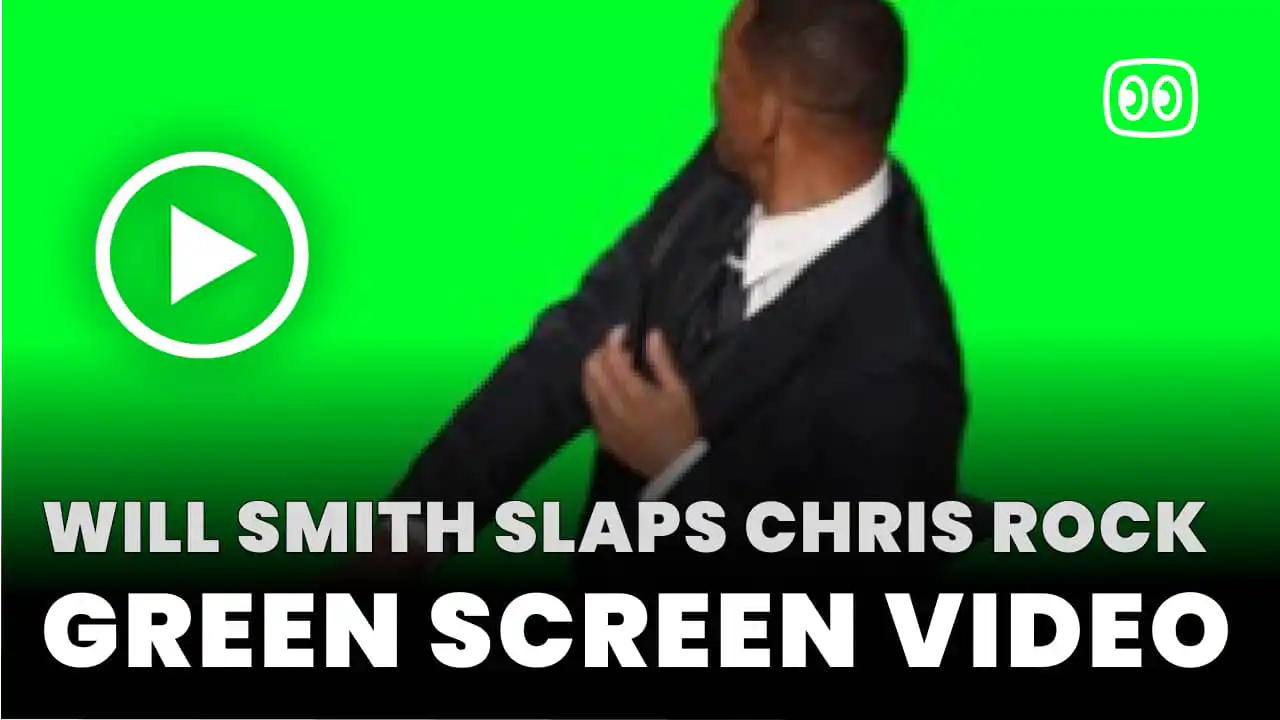Will Smith slaps Chris Rock Green screen