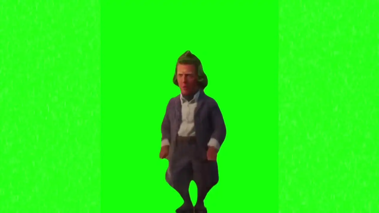 Willy Wonka Oompa Loompa dance meme green screen