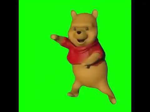 Winnie The Pooh Dancing Green Screen